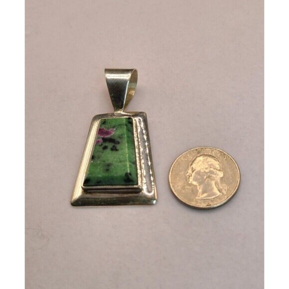 Jay King Sterling Silver 925 Ruby-Zoisite Gem Pendant - Picture 3 of 5
